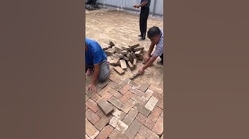 The Process of Fast Brick Paving with Simple Tools