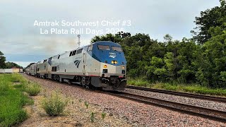 Amtrak #3 Departing La Plata, MO On A Summer Night On 06/29/25 At 2025 La Plata Rail Days!!!!