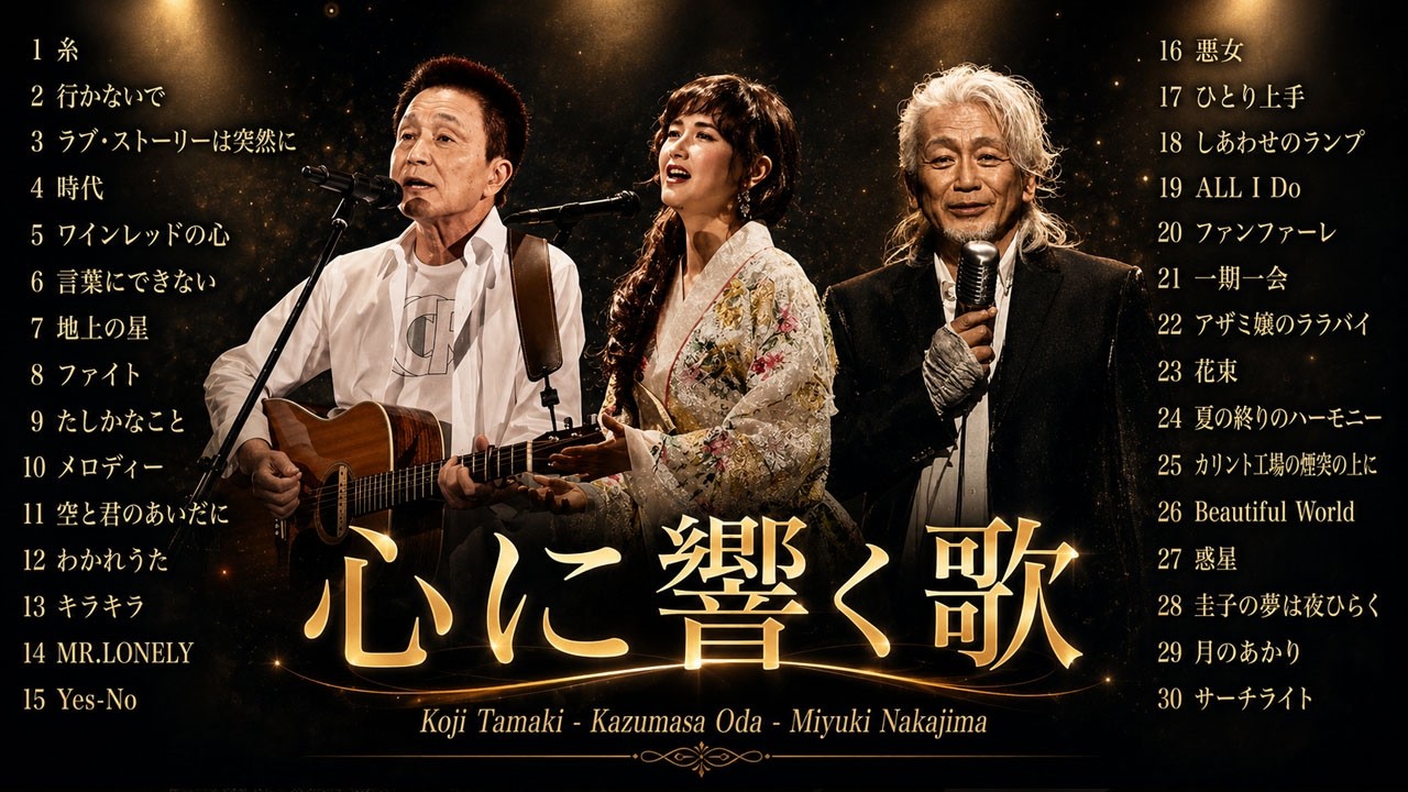 Kazumasa Oda - Miyuki Nakajima - Koji Tamaki | 一生聴きたい日本の