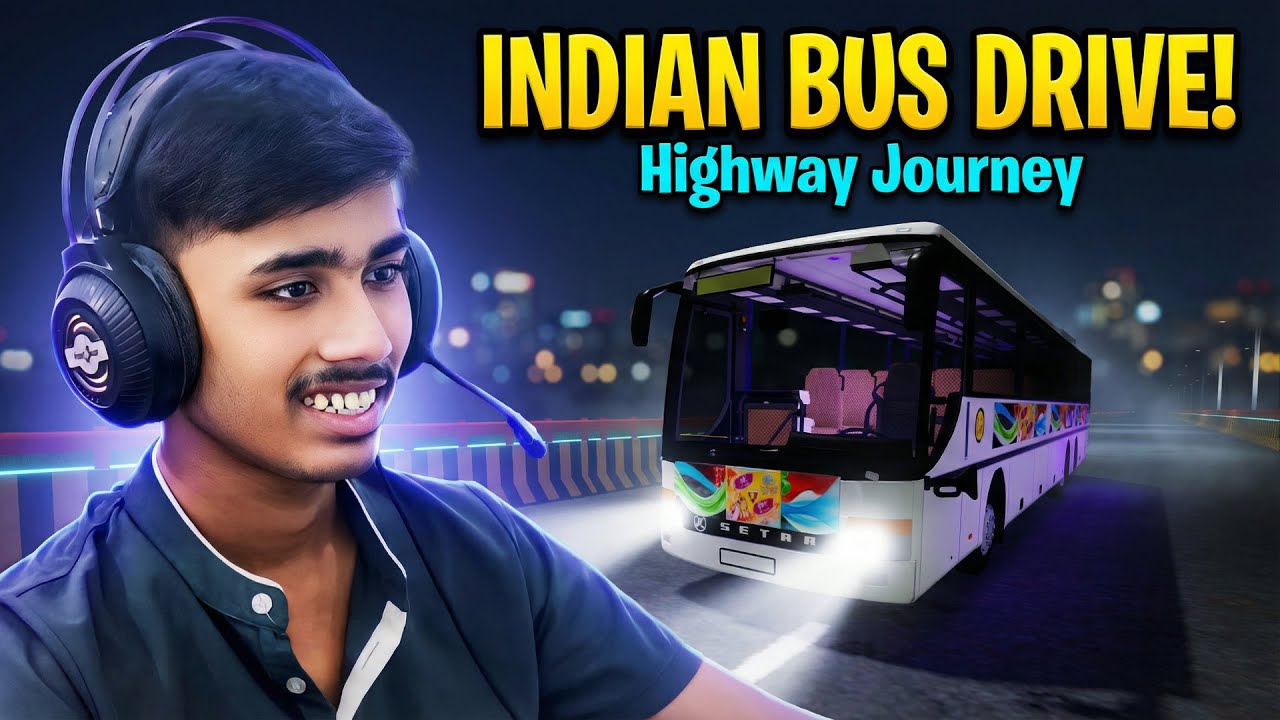 Indian Bus Road Drive! Full Dangerous Highway Journey | Indian Train Simulator Roblox | Anand Plays