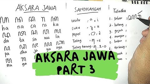 CARA MENULIS AKSARA JAWA DENGAN BENAR PART 3 | BELAJAR BAHASA JAWA