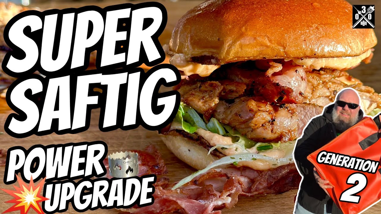 Der SAFTIGSTE Pollo Fino Burger 2. Generation Mini Feuerplatte - 030 BBQ