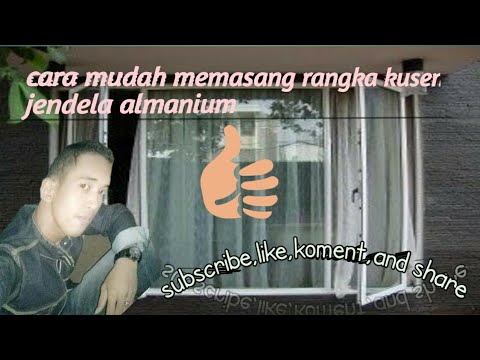  cara  pasang  rangka jendela  slide  atau geser almanium 