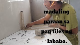 ang madaling paraan sa pag tiles ng lababo