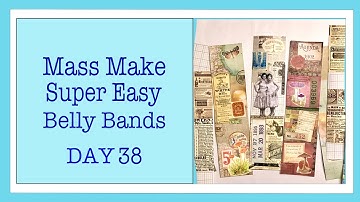 Day 38 - Mass Making Quick and Easy 2” Belly Bands from 8”x8” paper #100daychallenge