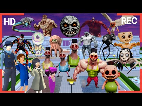 Yuta Mio Panicked CCTV Recorded Hamood Habibi All Monster In The City Sakura School Simulator