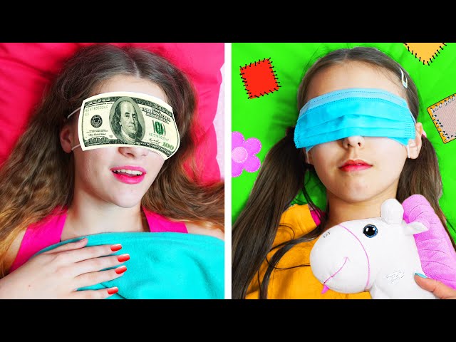 Rich Unpopular Girl VS Broke Popular Girl! Friends and Funny Situations class=