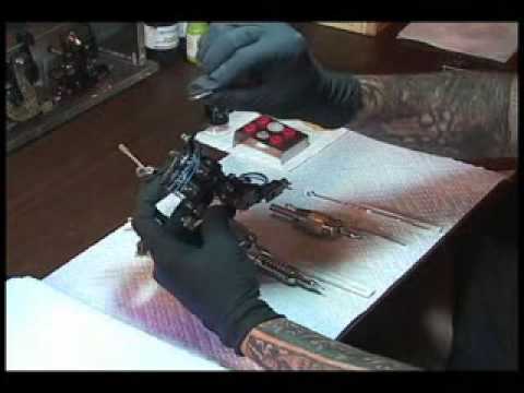 Setting up a lining tattoo machine - liner machine