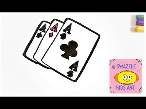 How to draw playing cards | Drawing and coloring - YouTube