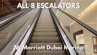 Riding ALL 8 Escalators at JW Marriott Dubai Marina 🇦🇪 | Schindler 9300AE