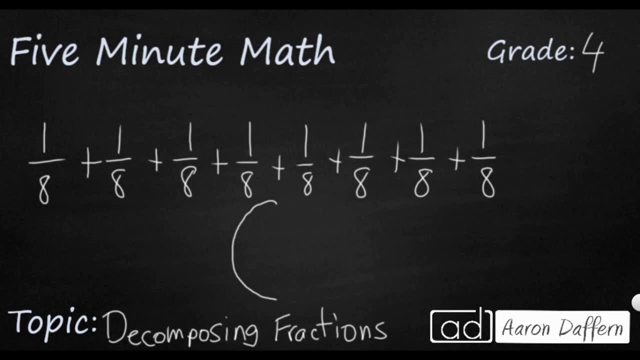 4th Grade Math - Decomposing Fractions