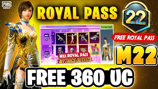 HOW TO  GET M22 ROYAL PASS | 360 UC | M22 ROYAL PASS 1 TO 50 RP REWARDS | PUBGM