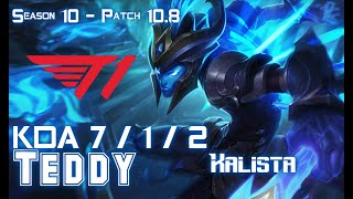 T1 Teddy KALISTA vs EZREAL ADC - Patch 10.8 KR Ranked