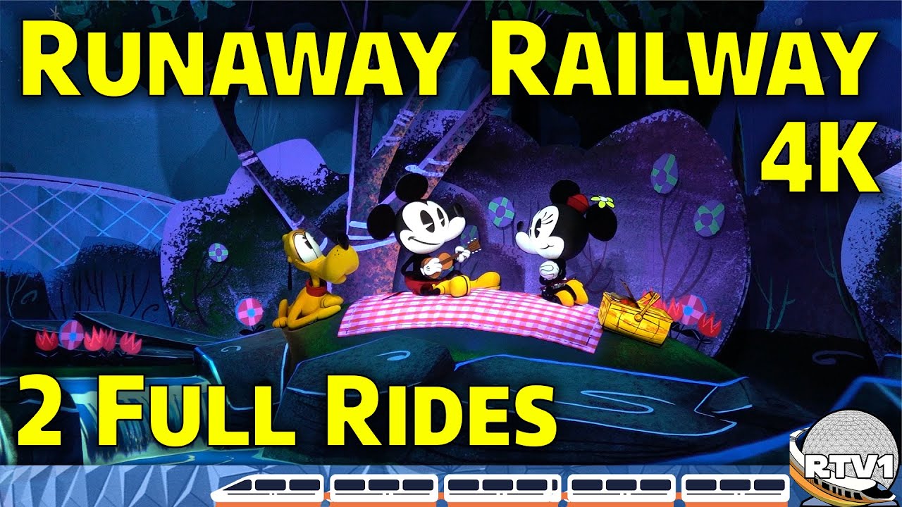 Runaway Train Ride Mickey & Minnie's Runaway Railway - 2 Ride-Throughs | 4K Ultra Low ...