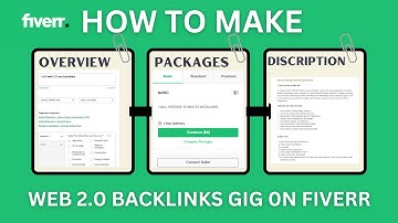 HOW TO MAKE WEB 2.0 BACKLINKS GIG ON FIVERR