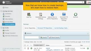 How to use the backup manager in Plesk