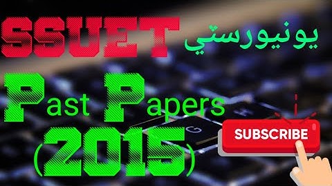 Past papers solutions Sir syed university Karachi (2015 paper solutions)