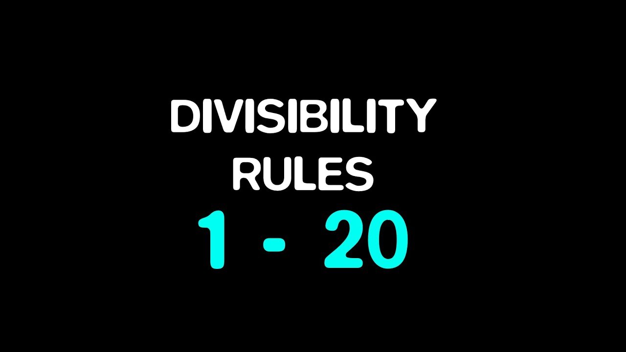 Divisibility Chart 1 10