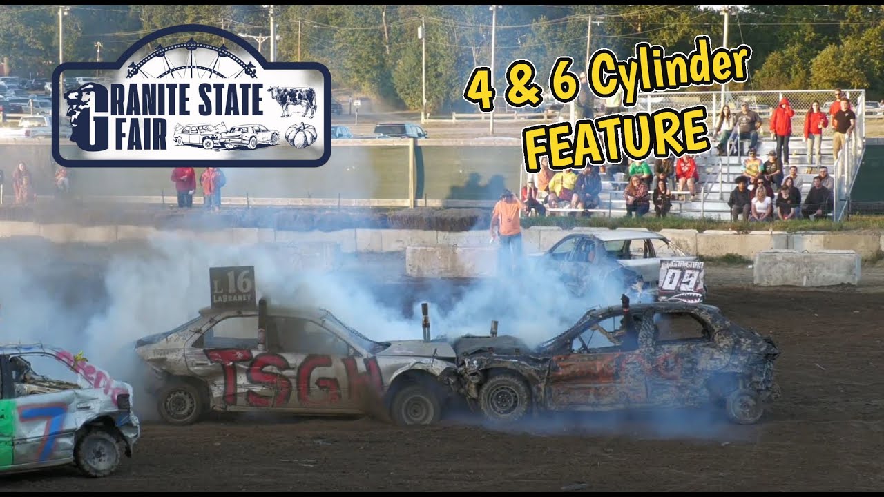 Granite State Fair 2025 (Rochester NH) - 4 & 6 Cylinder FEATURE -Demolition Derby