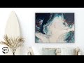 “Coronado” Large Pearl cloud-over Fluid Art | Bold color exploration!