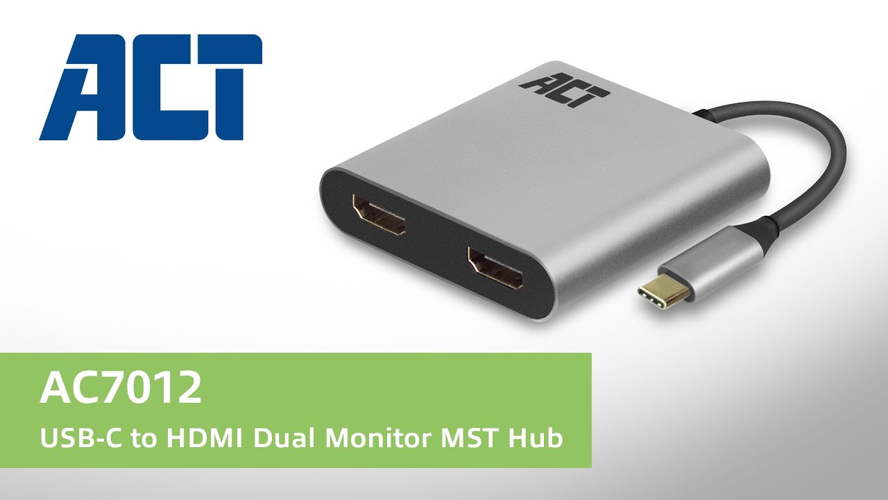 AC7012 USBC to HDMI Dual Monitor MST Hub (English) YouTube