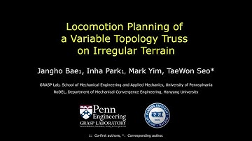 Locomotion Planning of a Truss Robot on Irregular Terrain