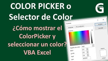 Selector de Color o ColorPicker Excel 🟢 | Como usarlo en formularios VBA Excel