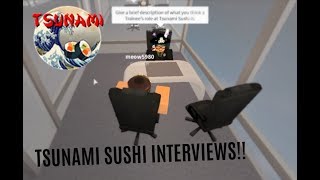 How To Pass Tsunami Sushi Interview Youtube - tsunami sushi roblox application