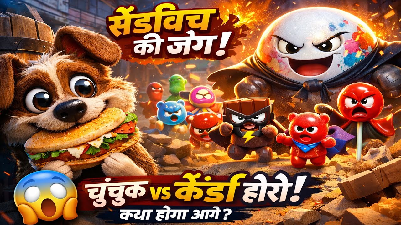 CHUCHO vs CANDY HEROES 😱 || سینڈوچ کی جنگ || Funny Cartoon Story || Ai@pnaTv