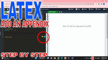 ✅ How To Add An Appendix In LaTeX 🔴