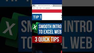 Quick Tips for Excel for the Web #shorts screenshot 1