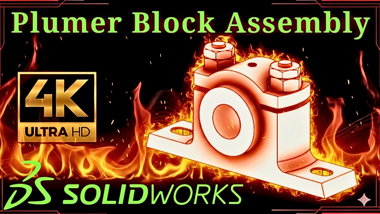 Plummer Block assembly in SOLIDWORKS - YouTube