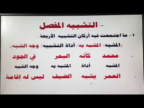 التشبيه المفصل