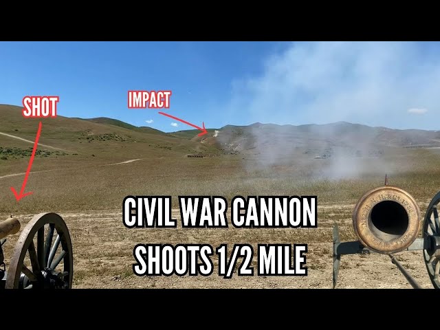 Shooting Civil War Cannon and Krupp Cannon - YouTube