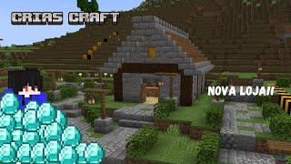 construi minha nova loja no minecraft - Crias Craft ep 19