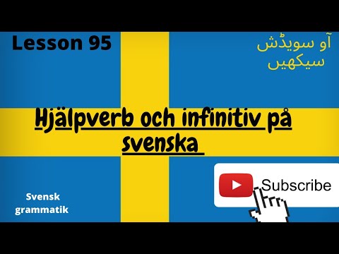Lesson #95  Hjälpverb och infinitiv på svenska |swedish for beginners|sfi|