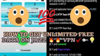 HOW TO GET UNLIMITED FREE DATA ON JAZZ🔥🔥BILKUL FREE✔✔ HTTP TEAM VPN🔑🔑💡🇵🇰 screenshot 2