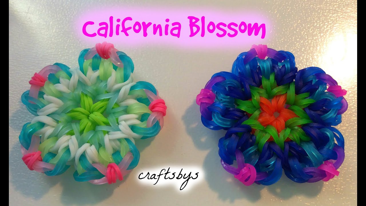 HOOK ONLY California Blossom Charm Rainbow Loom YouTube