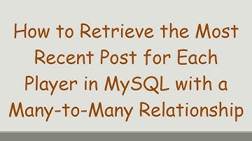 How to Retrieve the Most Recent Post for Each Player in MySQL with a Many-to-Many Relationship