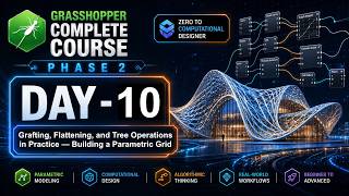 Day 10 | Build a Parametric Point Grid in Grasshopper — The Graft Cross-Reference Trick