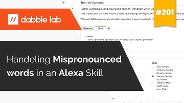 Dealing with Mispronounced words in an Alexa Skill - Dabble Lab #201