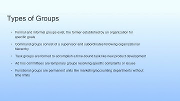 Types of Groups | Lecture 18: Understanding Group Dynamics - II
