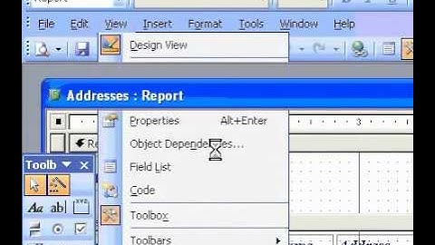 Microsoft Office Access 2003 Viewing object dependencies on a form