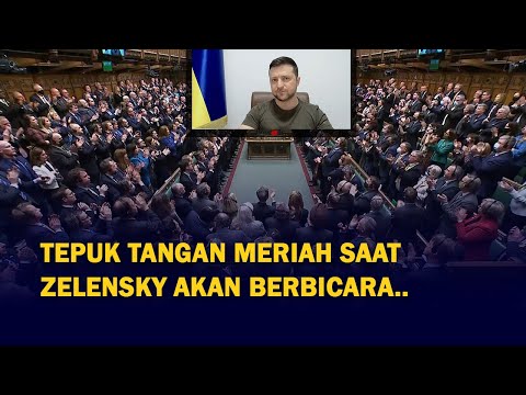 Momen Tepuk Tangan Meriah saat Presiden Ukraina Berbicara untuk Anggota Parlemen Inggris