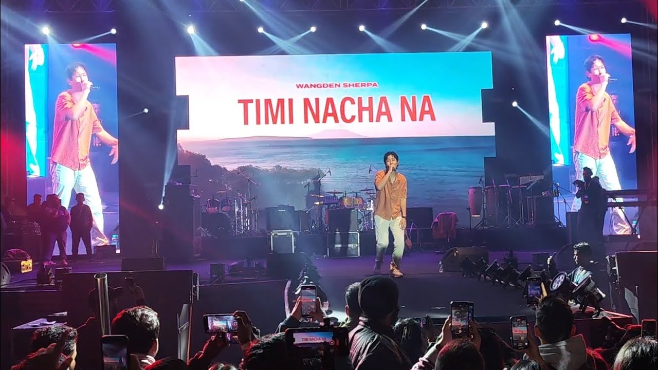 Timi Nacha Naa   Wangden Sherpa  Live  Northeast festival 2023  Jawaharlal Nehru Stadium