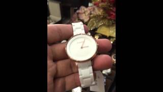 Skagen Women's SKW2316 Ditte Stainless Steel Watch with White Ceramic Band