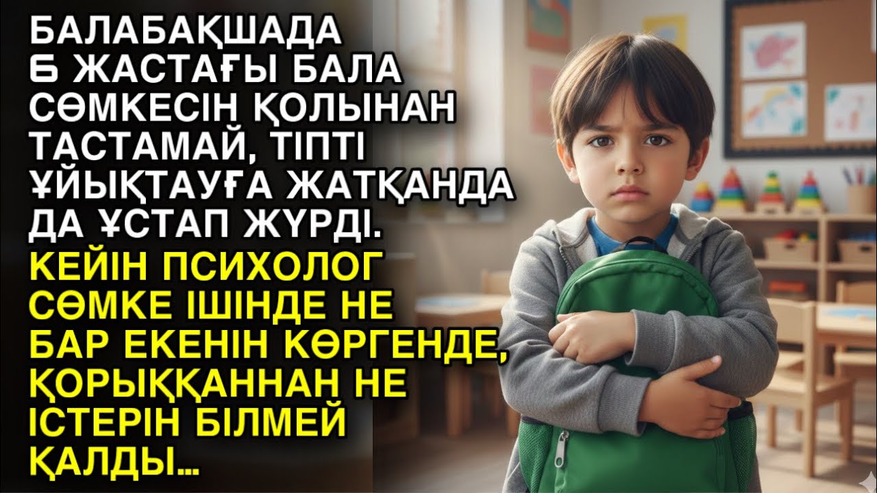 БАЛАБАҚШАДА 6 ЖАСТАҒЫ БАЛА СӨМКЕСІН ҚОЛЫНАН ТАСТАМАЙ, ТІПТІ ҰЙЫҚТАУҒА ЖАТҚАНДА ДА ҰСТАП ЖҮРДІ…