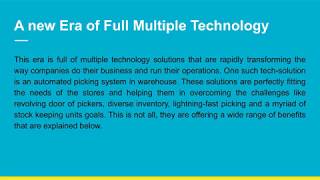 Top Benefits Of Automated Picking System In Warehouse