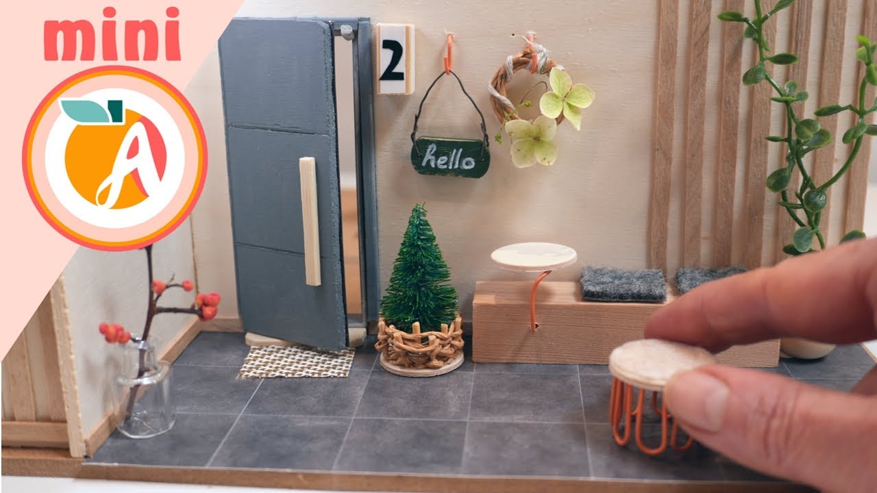 Miniatur Haus DIY Hauseingang gestalten und dekorieren - Apricozy