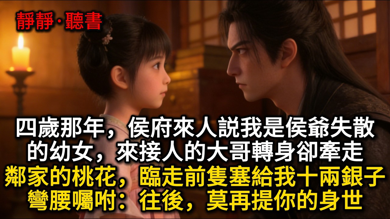四歲那年，侯府來人説我是侯爺失散的幼女，來接人的大哥轉身卻牽走鄰家的桃花，臨走前隻塞給我十兩銀子，彎腰囑咐：往後，莫再提你的身世...#古风 #古言
